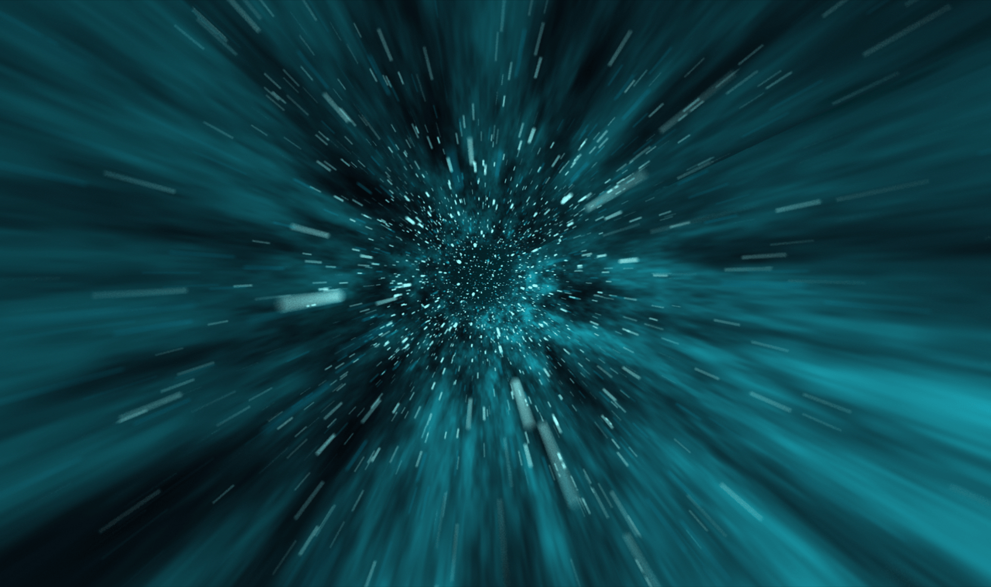 Artistic image of light particles against blue background